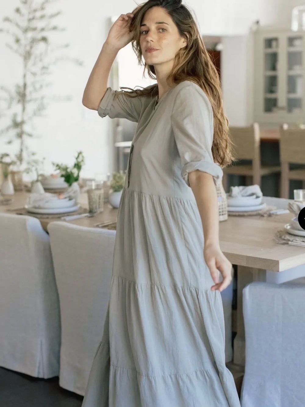 Jenni Kayne James Maxi Dress | L | Cotton Linen